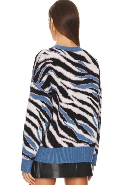 Online Abstract V Neck Sweater Sweaters & Knits