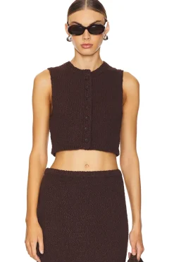 Hot Agnese Cropped Vest Tops