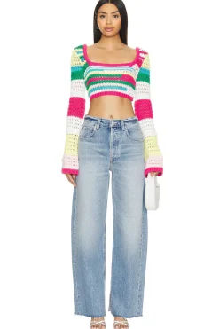 Hot Aven Long Sleeve Crop Top Tops