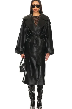 Fashion Barrett Faux Leather Coat Jackets & Coats
