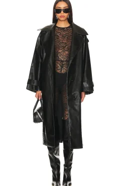 Fashion Barrett Faux Leather Coat Jackets & Coats