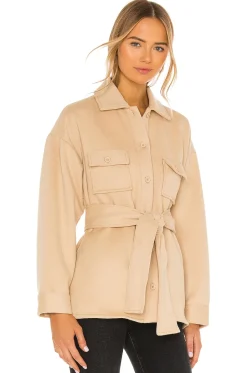 Discount Belted Utility Fleece Jacket Jackets & Coats