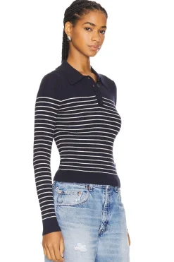 New Camelia Stripe Polo Tops