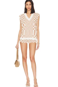 Hot Carice Checkered Vest Sweaters & Knits