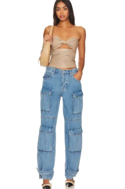 Discount Daxton Faux Leather Top Tops