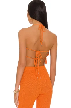 Discount Devitta Crop Top w/ Fringe Tops