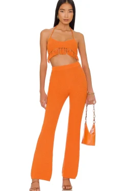 Discount Devitta Crop Top w/ Fringe Tops