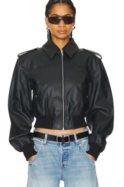 Clearance Dylan Faux Leather Bomber Jacket Jackets & Coats