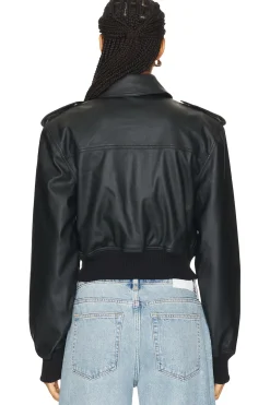 Clearance Dylan Faux Leather Bomber Jacket Jackets & Coats