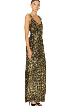 Fashion Ginger Sequin Gown Dresses