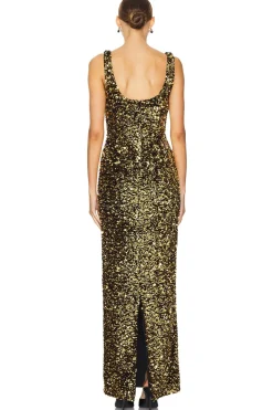 Fashion Ginger Sequin Gown Dresses