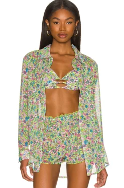 Fashion Groovy Delight Shirt Swimsuits & Cover-ups