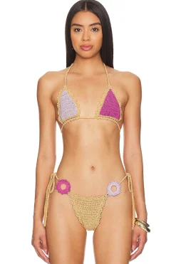 Discount Jinny Crochet Bikini Top Swimsuits & Cover-ups