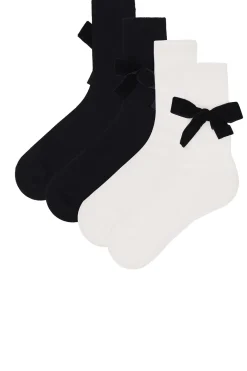 Clearance Jocelyn Bow Socks 2 Pack Lingerie & Sleepwear