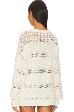 Best Mara Henley Open Stitch Sweater Sweaters & Knits