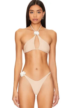Discount Margaret Cross Front Halter Top Swimsuits & Cover-ups