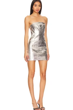 Outlet Mercury Faux Leather Mini Dress Dresses
