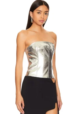 Outlet Mercury Faux Leather Top Leather