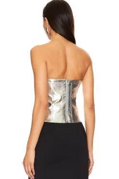 Outlet Mercury Faux Leather Top Leather