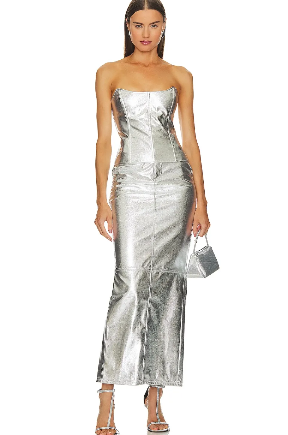 Outlet Monique Faux Leather Corset Leather