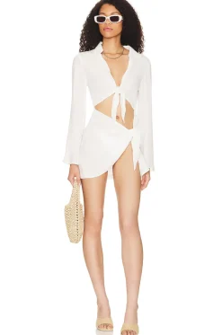 Sale Pacifico Mini Shirt Dress Swimsuits & Cover-ups