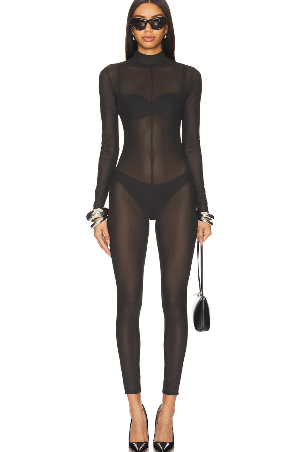 Hot Rumi Mesh Jumpsuit Jumpsuits