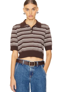 Fashion Sheeva Stripe Polo Tops