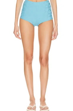 Fashion Vacation Blues High Waist Short Swimsuits & Cover-ups