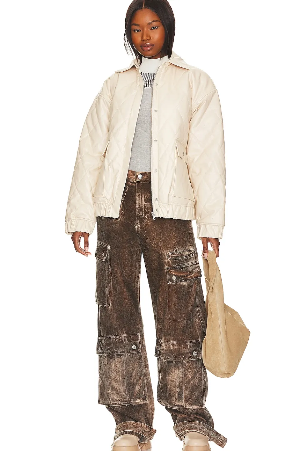 Outlet x Rachel Rylee Faux Leather Jacket Leather